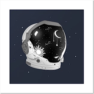 Space Helmet Posters and Art